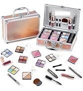 Color Nymph Beginner Makeup Kits For Teens With Train Case Included Full Makeup Kit Eyeshadow Pal...
