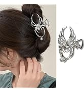 Metal Sliver Spider Hair Claw Clips Spider Shark Hair Clips Large Strong Hold Hair Pins Clips for...