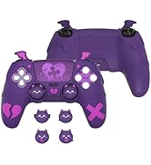 PlayVital Gothic Imp Series Cute Silicone Case for ps5 Controller with 4 Thumb Grips and 6 Sticke...