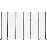 MAYOLIAH 6 Panel Folding Privacy Screen 9ft Wide, 6ft Tall Partition Room Divider Portable Office...