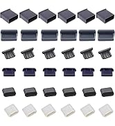 36 PCS 6 Types USB Anti Dust Cover Plugs, Silicone Soft Micro USB Cap Port Protector, USB Type-C ...