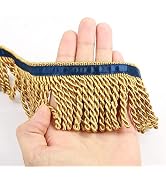 HedongHexi Bullion Fringe Trim and Embellishments 5/10 Yard X 2.5 Inches Fabric Trims Sewing DIY ...