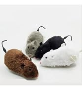 Senyango Furry Mice Cat Toy Wind Up Realistic Mouse Toys Funny Moving Pet Supplies (1Pc Random Co...