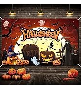 Halloween Banner, Happy Halloween Trick or Treat Background Banner Decorations, Extra Large Full ...