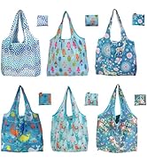 6 Pack Reusable Grocery Bags Heavy Duty with Handles, Reusable Shopping Bags for Women, Foldable,...