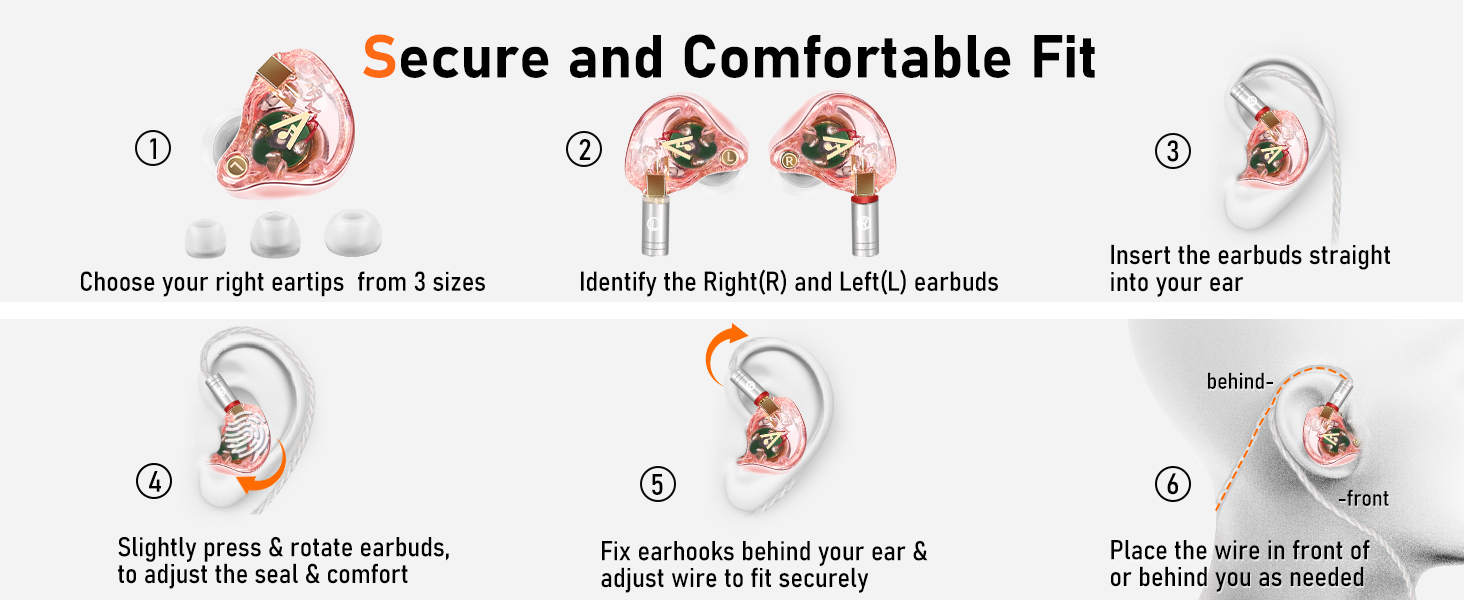 Audiovance Vibes 202M Pink Wired Earbuds - HiFi in Ear Monitor Headphones