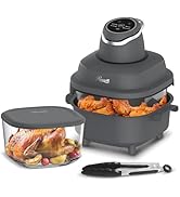 Rosewill 4-in-1 Portable Glass Air Fryer, 4.7QT Transparent Glass Cooking Pot with Storage Lid & ...