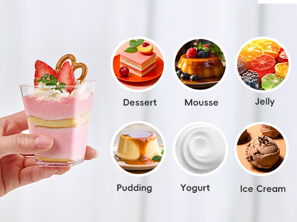 Tall Clear Plastic Parfait Appetizer Cup