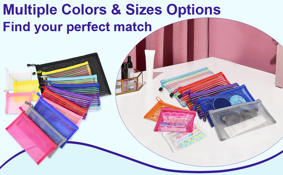 small mesh zipper pouch