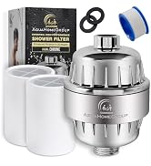 AquaHomeGroup 20 Stage Shower Head Filter with Vitamin C E A for Hard Water - High Output Filter ...