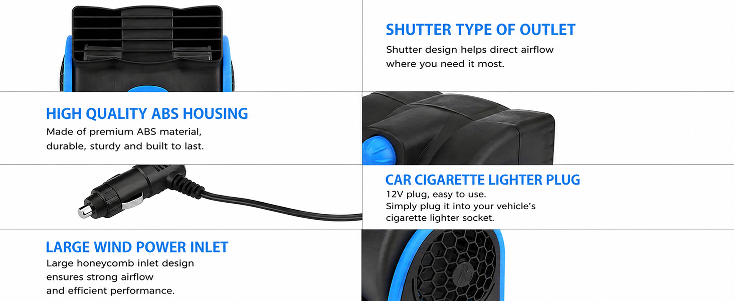 Car Fan 12V Electric Fan