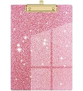 Piasoenc Acrylic Clipboards, Fashion Glitter Clipboard, Stardard Letter Size Clip Board, A4 Size ...