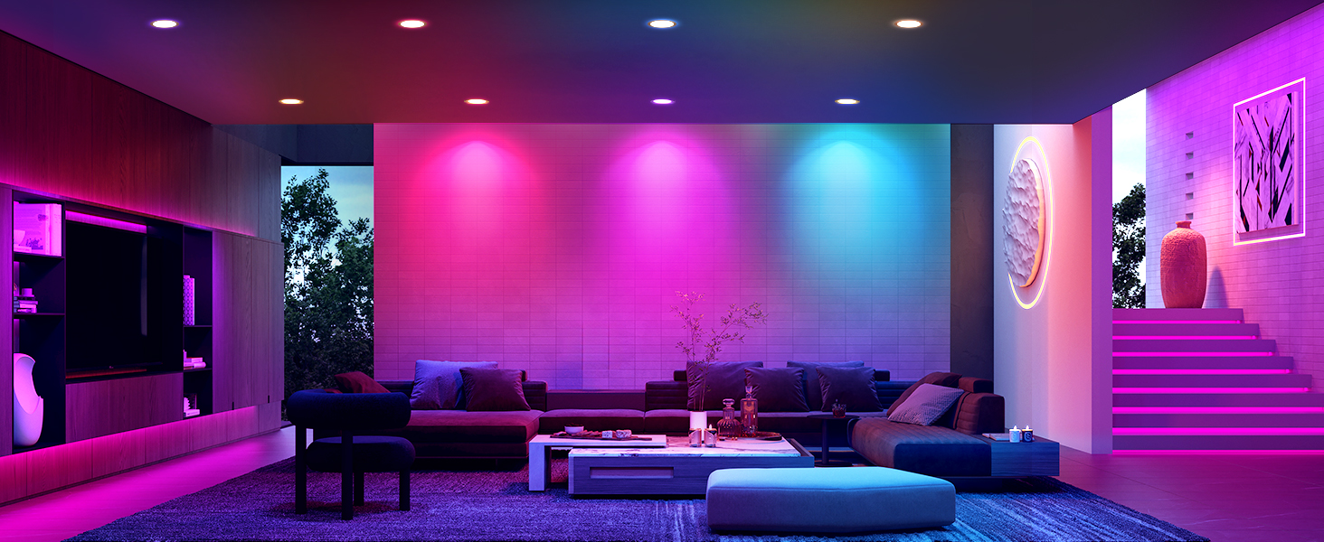 rgb recessed lights 6 inch
