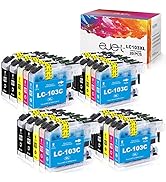 ejet 20 PCS LC103 LC101 Ink Cartridges Replacement for Brother LC-103XL LC103XL LC103 XL for MFC-...