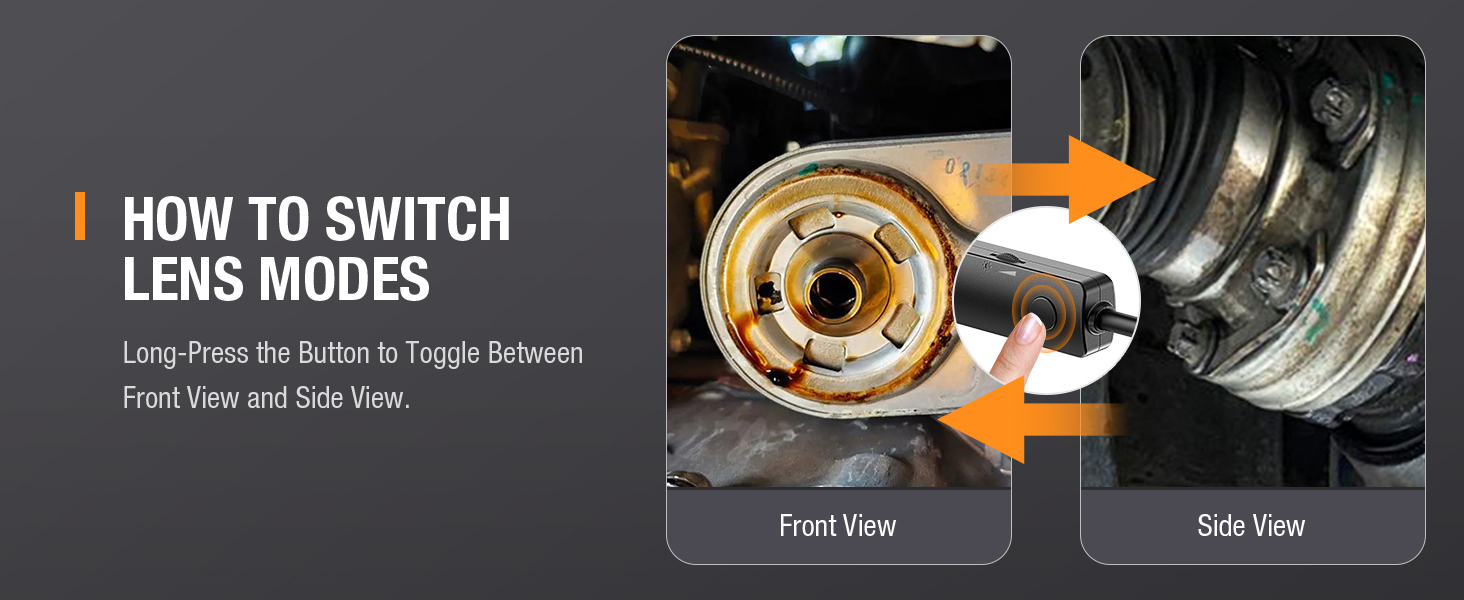 USB C Dual Lens Endoscope Camera with Light for iPhone Android Fiber Optic Scope Cam