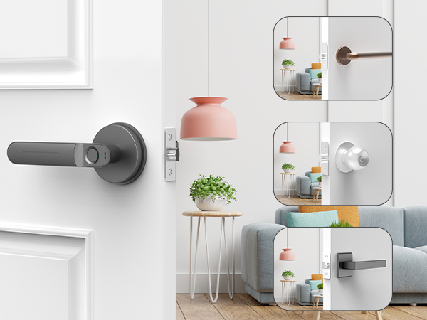 FD01 Black Replace Traditional Door Knobs