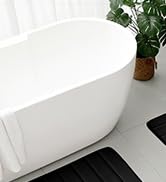 BYSURE Black Memory Foam Bathroom Rug Set 3 Piece, Non Slip Extra Soft Absorbent Washable & Dry T...