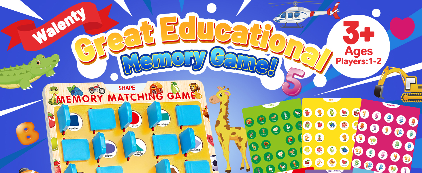Matching Memory Game for Kids Age 3-8 Year Old…