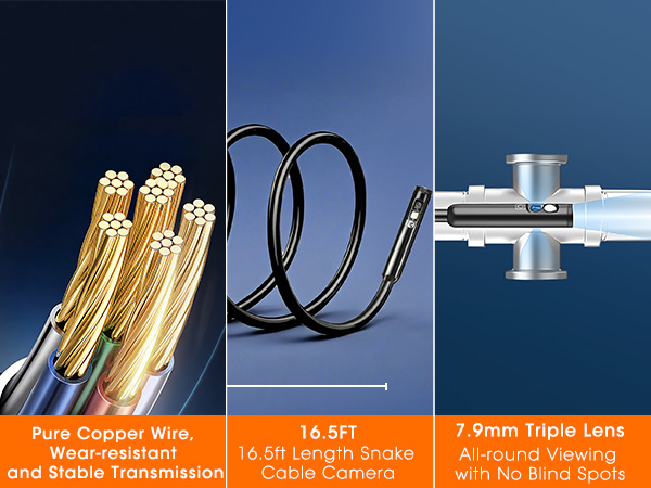 plumbing snake endoscope camera
