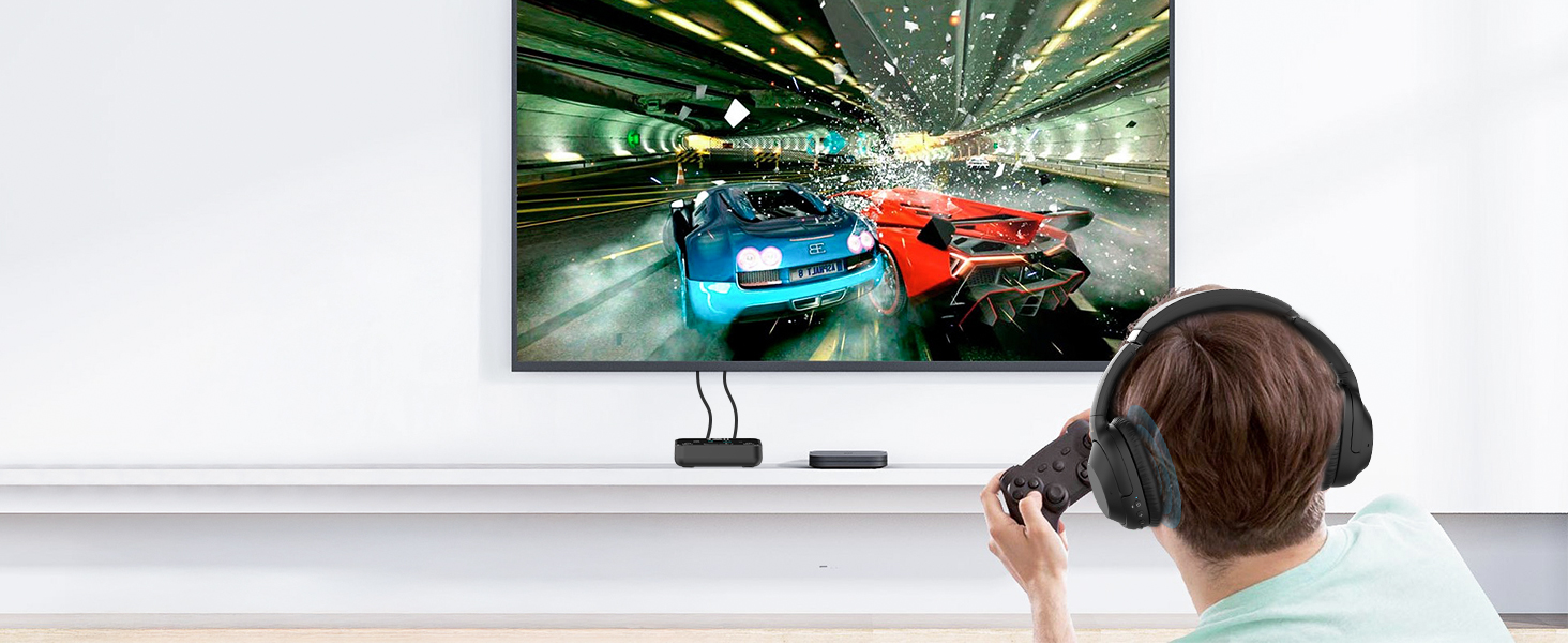 1Mii Bluetooth 5.3 Transmitter for TV to headphones