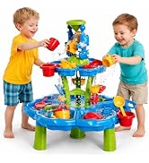 WATUDOU 3 in 1 Water Table for Toddlers 1-3 3-5 4-8, Summer Outdoor Beach Outside Backyard Activi...