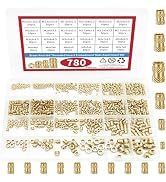 780Pcs Female Thread Knurled Nuts Brass Threaded Insert Embedment Nuts Hydraulic Welded Joint Inj...