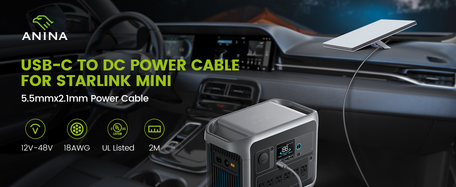 starlink mini usb c power cord