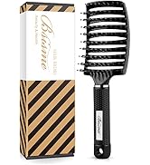 Hair Brush, Boar Bristle Hair Brush Faster Blow Drying, Professional Curved Vent Styling Hair Bru...