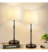 Cordless Table Lamps Set of 2 – Battery Operated Lamp with 7500mAh Rechargeable Battery, Stepless...