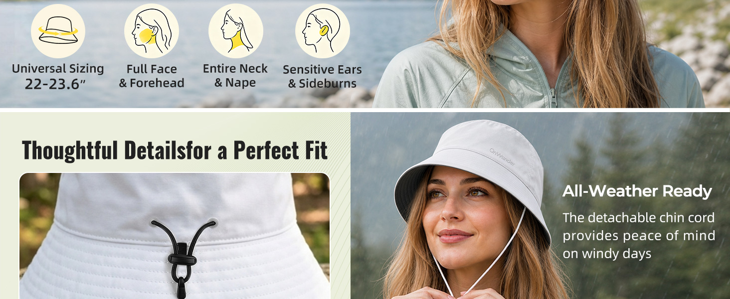 sun protection bucket hats for women