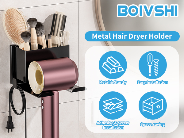 wall hair tool organizer
