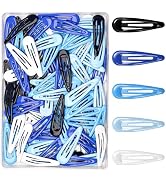ELANE 80 Pcs Waterdrop Snap Hair Clips for Women Girl,2 inch Cute Hair Barrettes for Women Fine T...