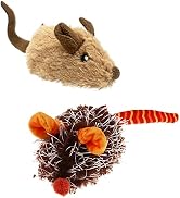 Gigwi Interactive Cat Toys for Indoor Cats, Cat Mouse Toys 2 Pcs with Electronic Realistic Squeak...