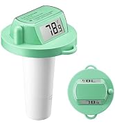 Floating Pool Thermometer Easy Read, Battery Powered Digital Pool Thermometer for Swimming, IPX8 ...