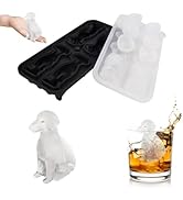 Nerien 3D Labrador Ice Cube Mold, Silicone Dog Shape Ice Cube Tray for Cocktail Whiskey Bourbon C...