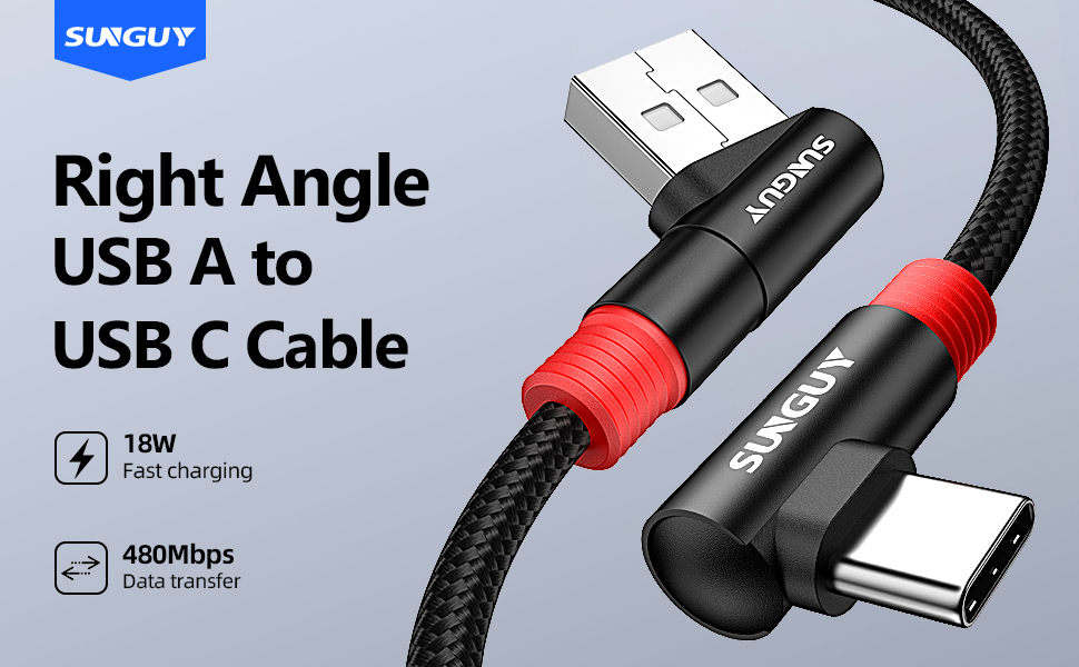 right angle usb a to usb c cable
