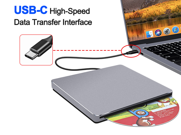This CD burner for mac offers a max 8X DVD+/-R write speed and 8X DVD read speed.