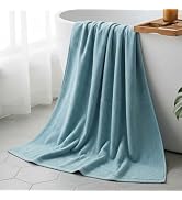 Vie Triomphe Zero-Twist Cotton Bath Sheet 35x71 Inch Oversized Bath Towel, 100% Long-Staple Cotto...