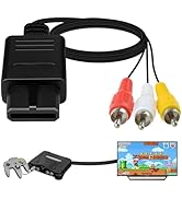 N64 AV Cable for Nintendo 64 Video Cord Gamecube Digital AV Cable 3RCA Composite for Connecting N...
