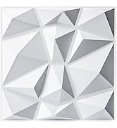 Art3d Decorative 3D Wall Panels in Diamond Design, 12"x12" Matt White (33 Pack)