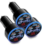 90W 5-Port USB C Car Charger, OKRAY 3-Pack Super Fast Charging PD30W 12v Cigarette Lighter Adapte...