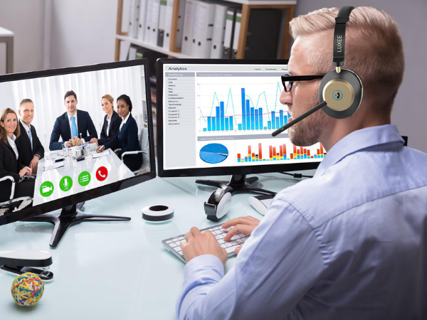 LUXEE wireless headset for office meeting