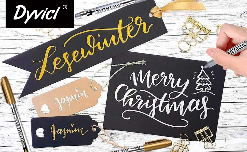 gold paint pen, silver pen, gold marker, silver paint marker, gold craft paint, scrapbook album