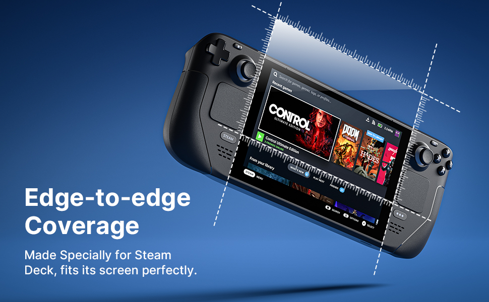 Full screen coverage steam deck protector