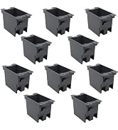 YQSIYU 14 Cubic Inch Single Gang Outlet Box,1-Gang Old Work Electrical Outlet Box (10-Pack),Old W...
