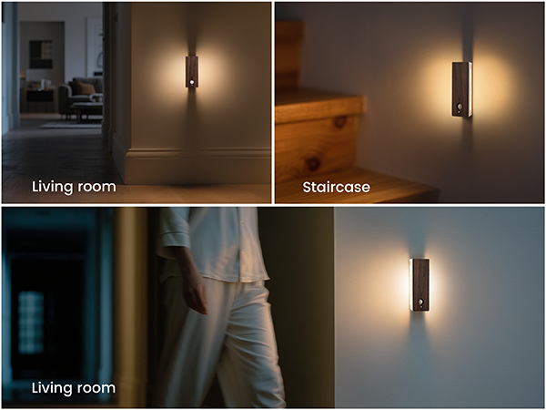 Rechargeable Motion Sensor Night Light for Wardrobe, Living room,Staircase