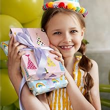 birthday wrapping paper sheet