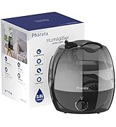 Pharata Humidifiers for Bedroom, 2.6L Air Cool Mist Humidifiers, Small Ultrasonic Humidifiers for...