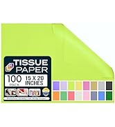 Purple Papers (Lime Green) 15x20 Inch 100 Sheets Wrapping Tissue Paper for Gifts | Art & Crafts, ...