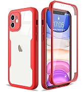 Urarssa Compatible with iPhone 11 Case Full Body Clear Design with Built-in Screen Protector Shoc...